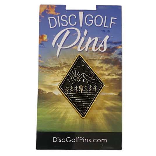 Gold and Black Mountain Pin