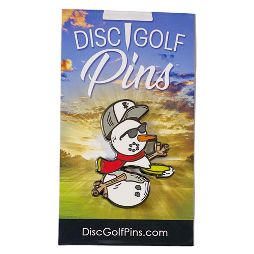 Winter Snowman Disc Golf Pin