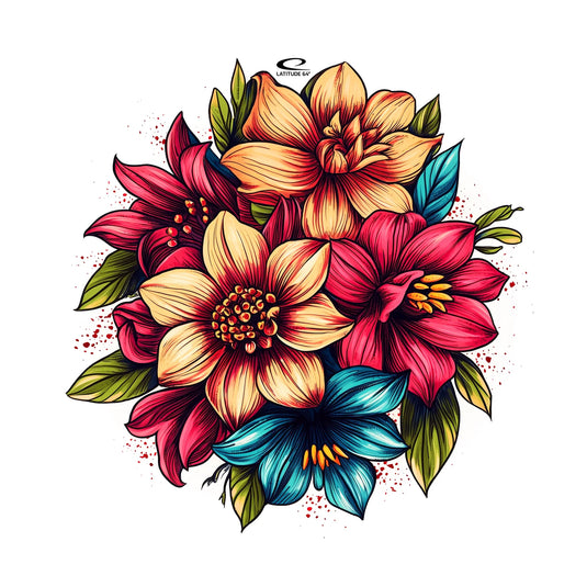 Pure - Gold - Flowers Deco Dye - 3/3/-1/1